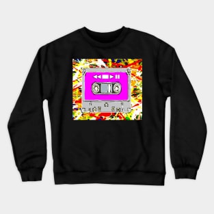 tape,pop art,mixtape,cassette Crewneck Sweatshirt